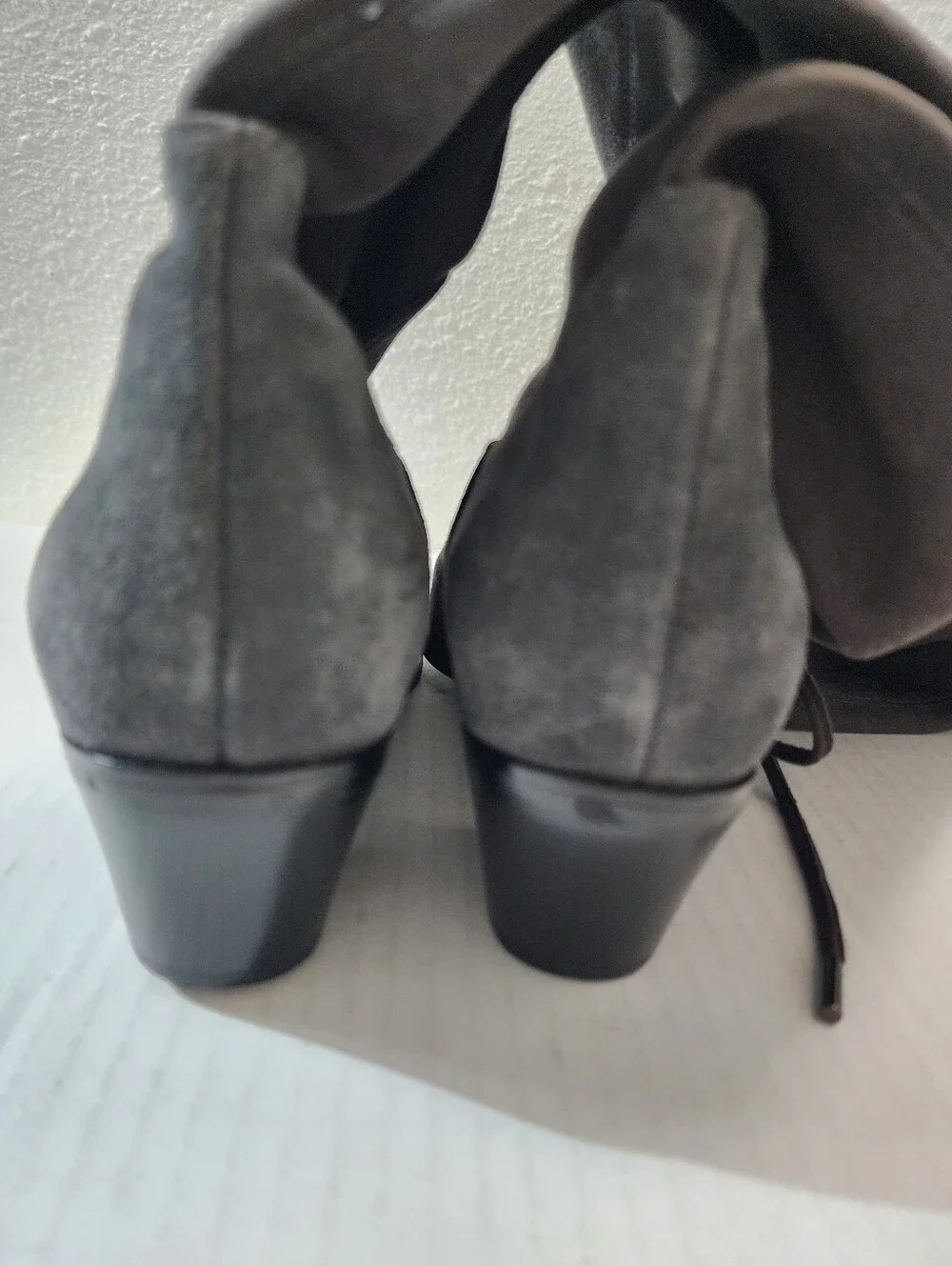 Blondo Esther Waterproof OTK Suede Stretch Boots Charcoal Pointed Toe 10M